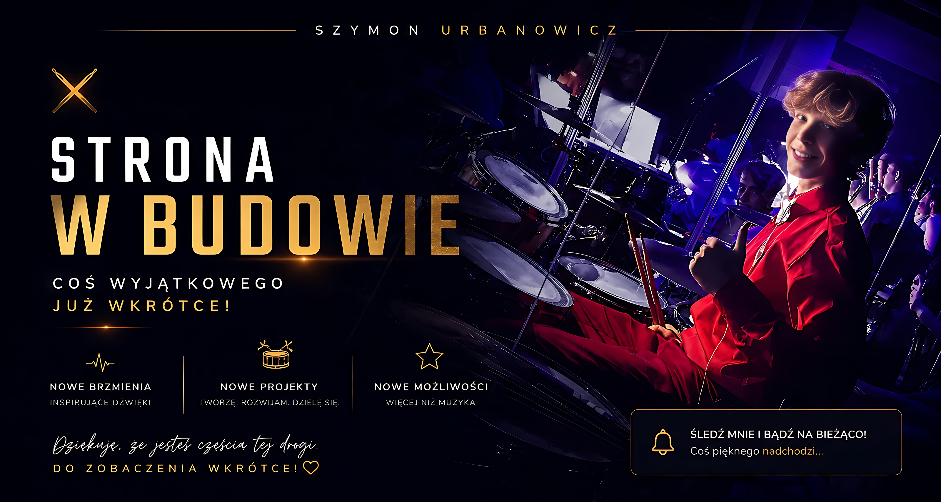 Szymon Urbanowicz – Młody Perkusista, Orchestra4Young, Adam Sztaba